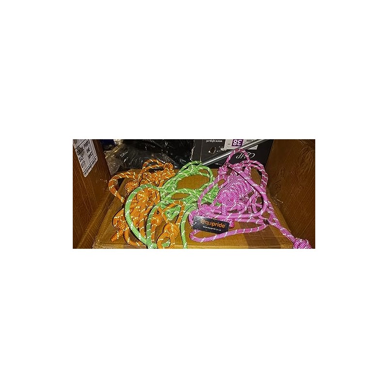 Hi-Viz Reflective Rope Headcollar with Lead Rope Se Fully Adjustable