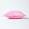 Homescapes - 100% Cotton Plain Pink Cushion Cover- 45 x