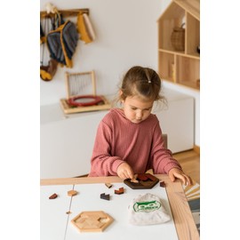 Natureich Educational Puzzle Montessori Wooden Puzzle Thinking Task Geometric Shapes Logic Patience Board Game Motor Skills Puzzle Wooden Toy Classic Games Boys Girls from 4 Years