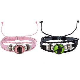 Morbuutii 2 Pcs Wicked Elphaba and Glinda Bracelet for Women, Wicked Merch Accessories Gifts (Bracelet)