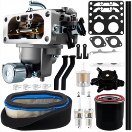 FH661V Carburetor Compatible with Kawasaki FH641V FH661V FH680V FH721V FX850V 22 HP Engine, Includes 49065-0724 Oil Filter & Air/Pre Filters 11013-7024 11013-7005 11013-7010 11013-7027