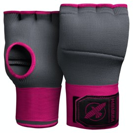 Hayabusa Quick Gel Boxing Hand Wrap Gloves - Grey/Pink, Large