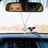 Bling Religious Cross Diamond Car Accessories for Women, Crystal Car