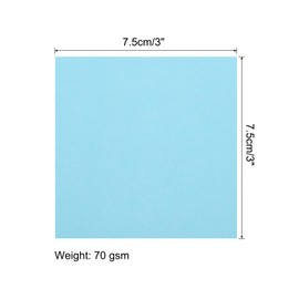 MECCANIXITY 100 Sheet Origami Paper Double Sided Light Blue 3x3 Inch Square Sheet for Art Craft Project, Beginners, Gifts Decor