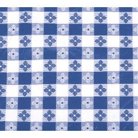 Winco TBCO-70B Checkered Table Cloth, Blue, 52" x 70"