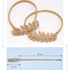 4 Pack Adjustable Gold Leaf Curtain Tie Backs, Elastic Alloy