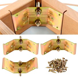 Pisman Table Leg Corner Bracket Set of 4 Includes Screws to Provide Strong Support for Legs and Skirts, Used Strengthen Rickety Bench Legs, Dining Repair Desks