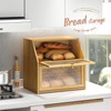 STDDRE Bread Box for Kitchen Countertop Bin Double Layer Bread