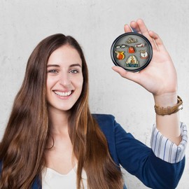 Kudos Pin Display Case with Stand - Shadow Box for Lapel Pin, Collector Pin - Display Board for Pin Collection