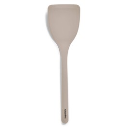 GreenPan Silicone Solid Turner Spatula, Flipping Cooking Kitchen Utensil, Flexible Rubber Nonstick Cookware, Rigid Steel Core, Heat-Resistant, Anti-Slip Handle, BPA-Free, Dishwasher Safe, Taupe