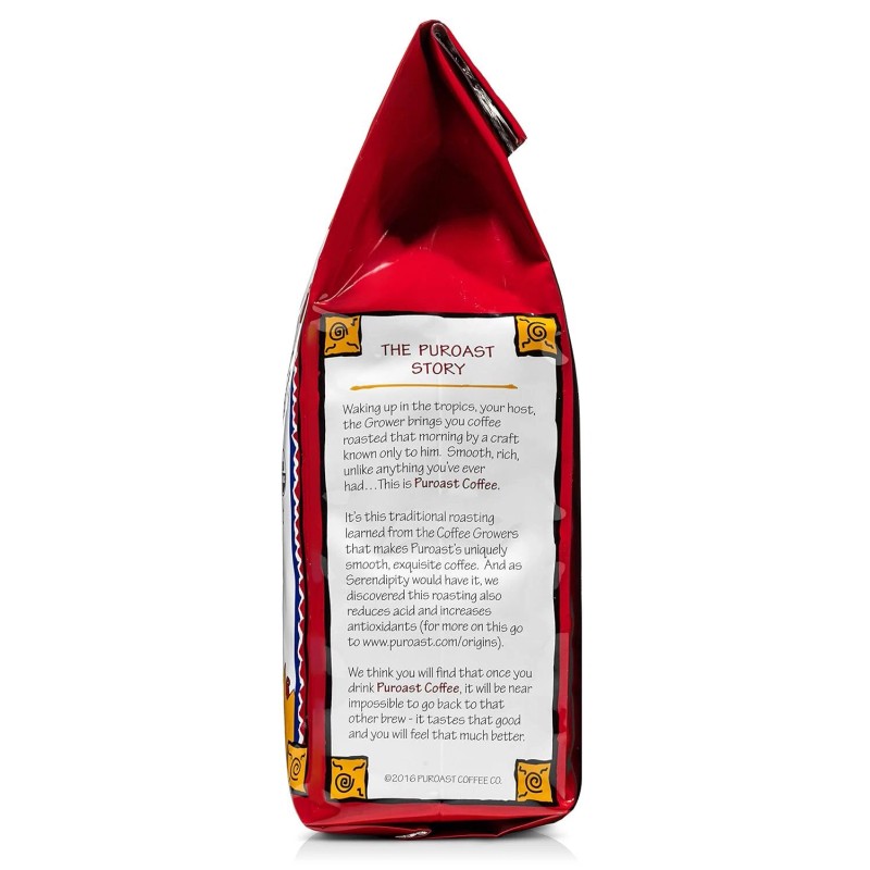 Puroast Low Acid Coffee Ground Organic House Blend Medium Roast