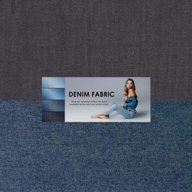 FabricLA Cotton Stretch Denim Fabric - 8 oz, 50” Inch Wide - for Jeans Jackets Skirts - Color: Charcoal, Size: 2 Yard Pre Cut