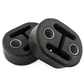 Universal 12mm Hole Car Exhaust Tail Pipe Rubber Mount Bracket Hangers – Heavy-Duty, Durable, and Heat-Resistant Design – Reduces Vibration and Noise - (Twin Pack)