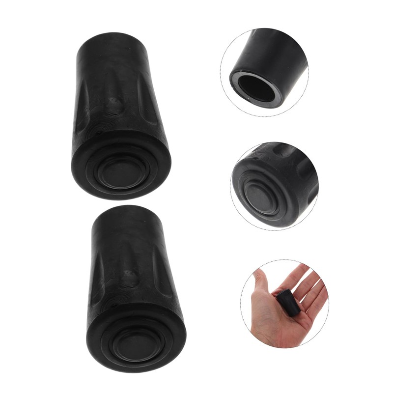 WHAMVOX 50pcs Rubber Tips for Trekking Poles Shock-Absorbing Wear-Resistant Covers