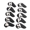 10pcs set PU Waterproof Golf Club Iron Cover Fine Sewing