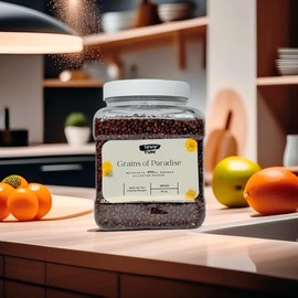 Spicy Yum! Grains of Paradise - Whole Alligator Pepper (Atare, Guinea, Melegueta Pepper) (Whole (10 oz. Jar))