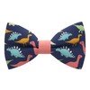 Lazo cámara Dinosaurios lazo PRE-TIED Patrón blue-peach colores Unisex Forma