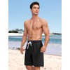 YnimioAOX Men’s Swim Trunks with Compression Liner 9 Inch Bathing
