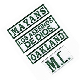 Outlaw Biker Club MC Embroidered Biker Patch (4pc-Iron On)