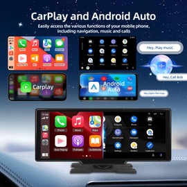 Carplay Bildschirm für Auto mit Wireless Carplay Android Auto und Super Link, 10,26 Zoll Car Play Bildschirm Unterstützung GPS Navigation, Bluetooth, FM Übertragung, OTA Upgrade, Sprachsteuerung