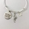 5K Running Gifts adjustable bangle charm bracelet jewelry, She believed