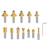 12PCS Router Bits 8mm Shank Carbide Blade Woodworking Milling Cutter
