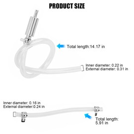 TNAIYH Brake Bleeder Hose, One Way Check Valve Tube Bleeding Tool Kit, Motorbike Brake Fluid Bleeder Hoses Replacement Accessories with 3 Clamps, Universal for Car Motorcyle Clutch