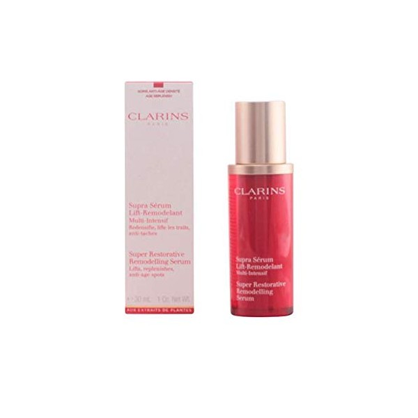 Clarins Super Restorative Remodelling Anti-Aging Serum For Mature Skin Weakened By Hormonal Changes | Replenishes, Illuminates and Helps Visibly Define Facial Contours |Targets Dark Spots and Wrinkles