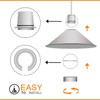 DCVOLTAGE 1 Pcs Modern Ceiling Lamp Shade Red Metal Cone