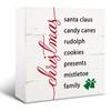 Santa Claus Candy Canes Rudolph Cookies Sign, Christmas Wood Box