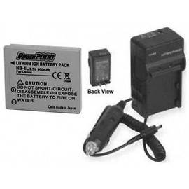 PhotoHighQuality Battery + Charger Compatible for Canon IXY Digital L3, Canon L4, Canon 100, Canon 300 HS, Canon IXUS 130 is, Canon 130IS