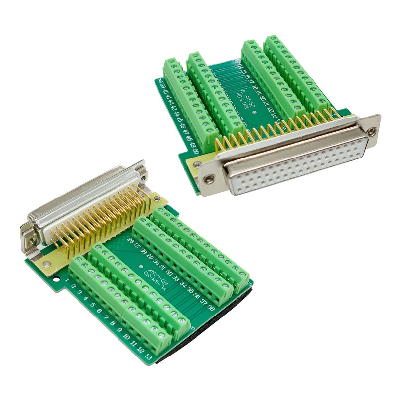 Jienk DB50 Solderless Connector, D-SUB 50-pin Port Terminal Adapter HDB50