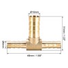 sourcing map Tee Brass Barb Fitting Reducer 3 Way, Fit