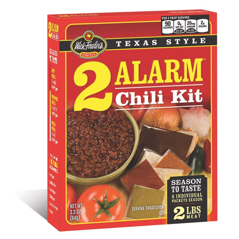 Wick Fowler's 2-Alarm Chili Kit, Texas Style Chili Seasoning Mix