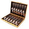 Copper/Rose Gold Silverware Set, OGORI 24-Piece Stainless Steel Flatware Set,