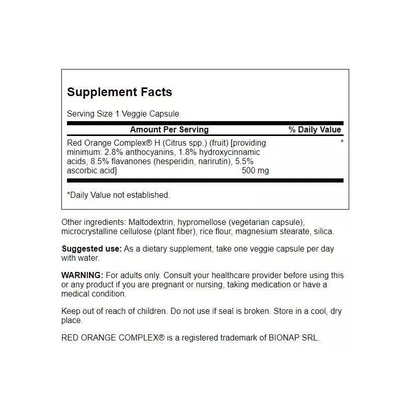 Swanson Red Orange Complex 500 mg 30 Veggie Capsules