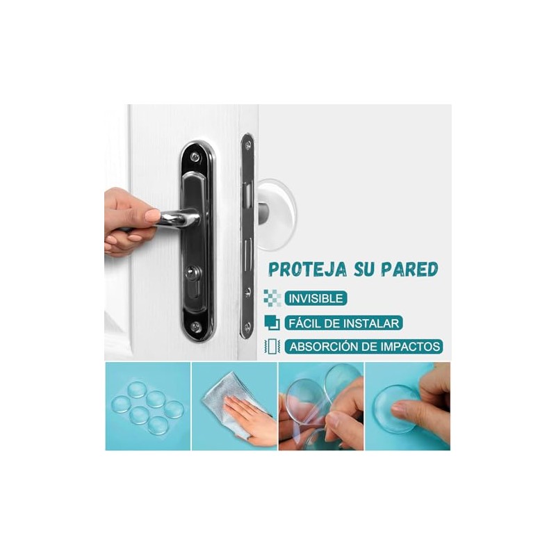 Tope para Puerta, 6 PCS Protector de Pared de Silicona,