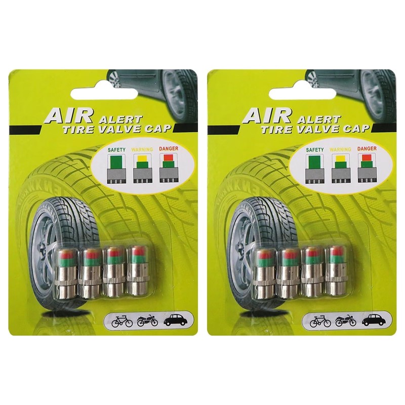 JRSHOME 8X New Update Tire Pressure Monitor Valve Stem Cap