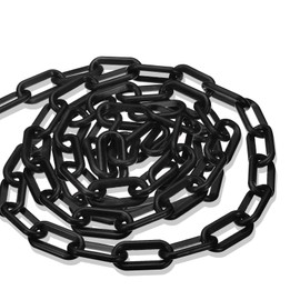 REIYAIBA Plastic Chain Chain Parking Lot (1.6 ft (5 m) Diameter 0.2 inch (6 mm) Triangle Cone, Link Chain, For Locks, Lightweight, Prohibited Entry, Partition, Security Prevention, Compartment