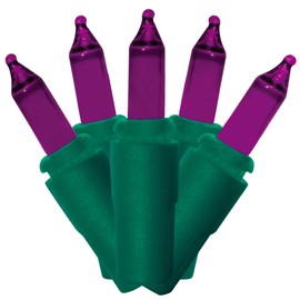 Brite Star 150 Count 8-Function Chasing Light Set - Outdoor String Lights with Twinkling, Flashing, and Steady On Modes - Ideal for Christmas Tree and Outdoor Christmas Decorations, Purple