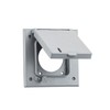 Sealproof Weatherproof 40/50 AMP Outlet Cover, 2-1/8” Diameter Outlet, Metallic
