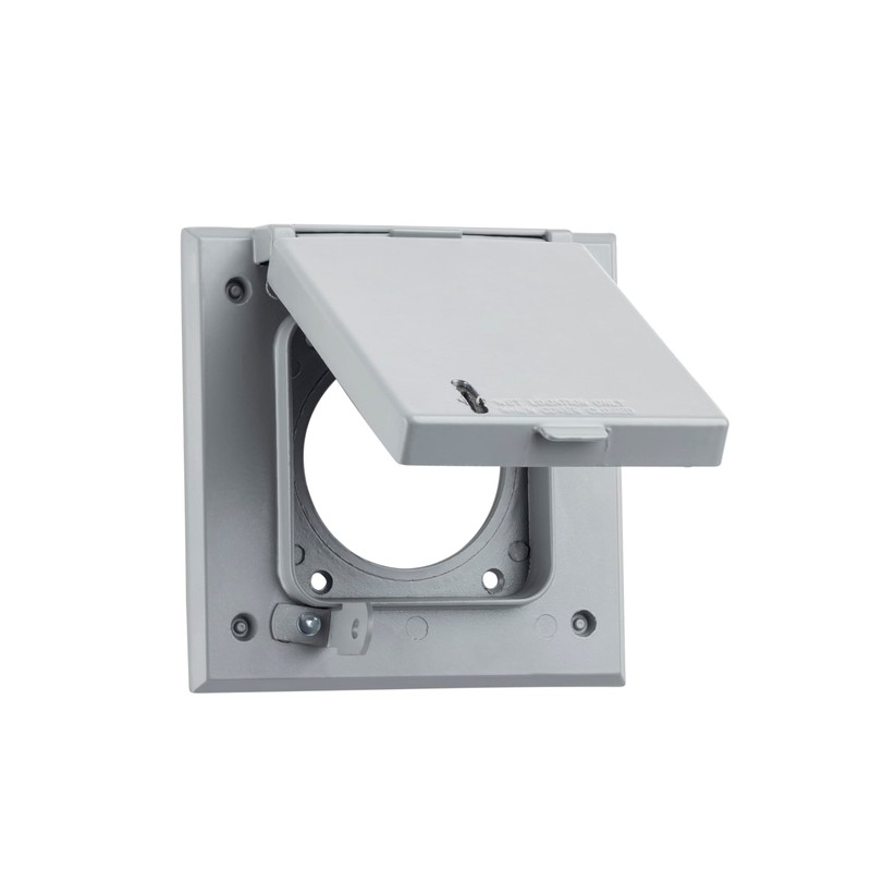 Sealproof Weatherproof 40/50 AMP Outlet Cover, 2-1/8” Diameter Outlet, Metallic