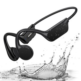 Kopfhörer Schwimmen, Knochenschall Kopfhörer Bluetooth 5.4, IPX8 Wasserdicht, Eingebaute 32G-Speicher Sport K-opfhörer, Open-Ear Unterwasser K-opfhörer Kabellos mit MP3 Player für Schwimmen, Laufen