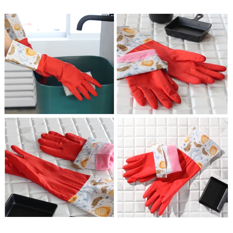 Myungjin Fleece-Lined, Flock Lining, Insulated Medium Cuff, Reusable Waterproof Household