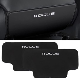 XITER 2Pcs Leather Car Seat Back Protectors Kids Kick Mats Waterproof Backseat Covers for Nissan Rogue 2014-2026 Interior Accessories(Black)