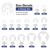 Habwea Pack of 400 Snap Ring Set, Stainless Steel, E-Clip,