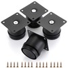 BTSKY 4Pcs 2 Inch Stainless Steel Furniture Legs Feets - Metal Adjustable Furniture Risers Heavy Duty Replacement Legs Extenders for Cabinet Desk Table Sofa Chair