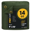 PROTARP Heavy Duty 14 OZ Water Resistant Canvas Tarp, UV