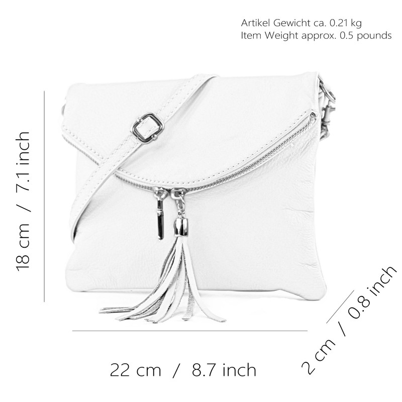 modamoda de T139 Italian Shoulder Bag, Small, Nappa Leather -