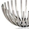 Homeroots 14" Silver Stainless Steel Decorative Bowl
